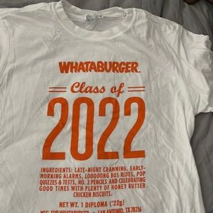 Whataburger Class of 2022 T-Shirt - Size medium